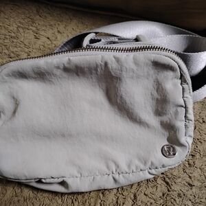 lululemon athletica Light Gray Belt Bag with Subtle Logo